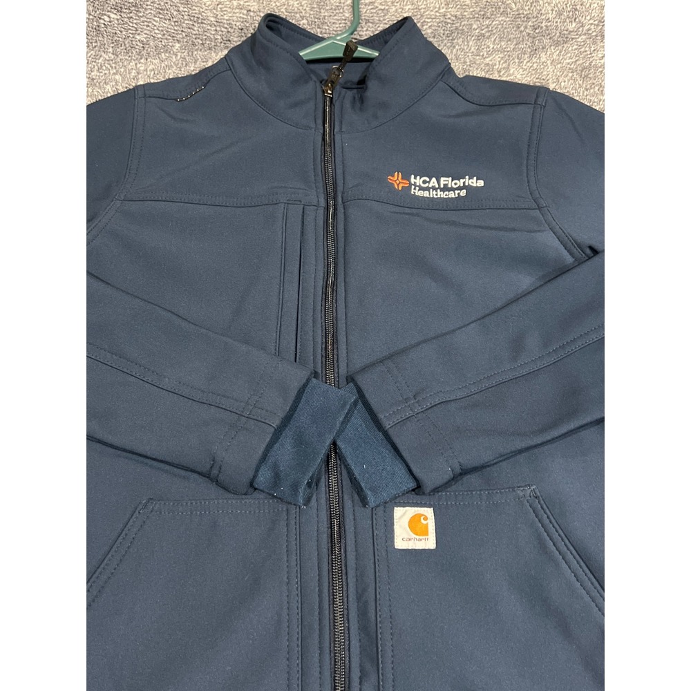 Carhartt Modern Fit Softshell Jacket Navy Blue HCA Florida Healthcare Mens M